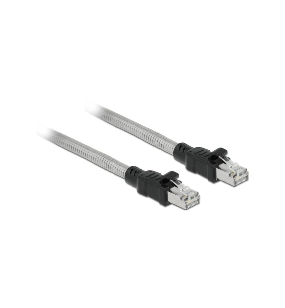 DELOCK - Câble patch avec gaine métallique Cat 6A, U/FTP, 3 m, Argenté