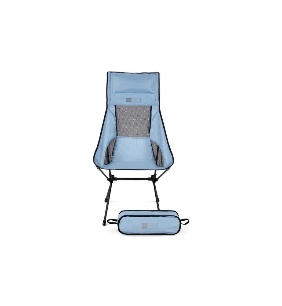 TREKONY - Chaise de camping Haut Bleu clair Stahl