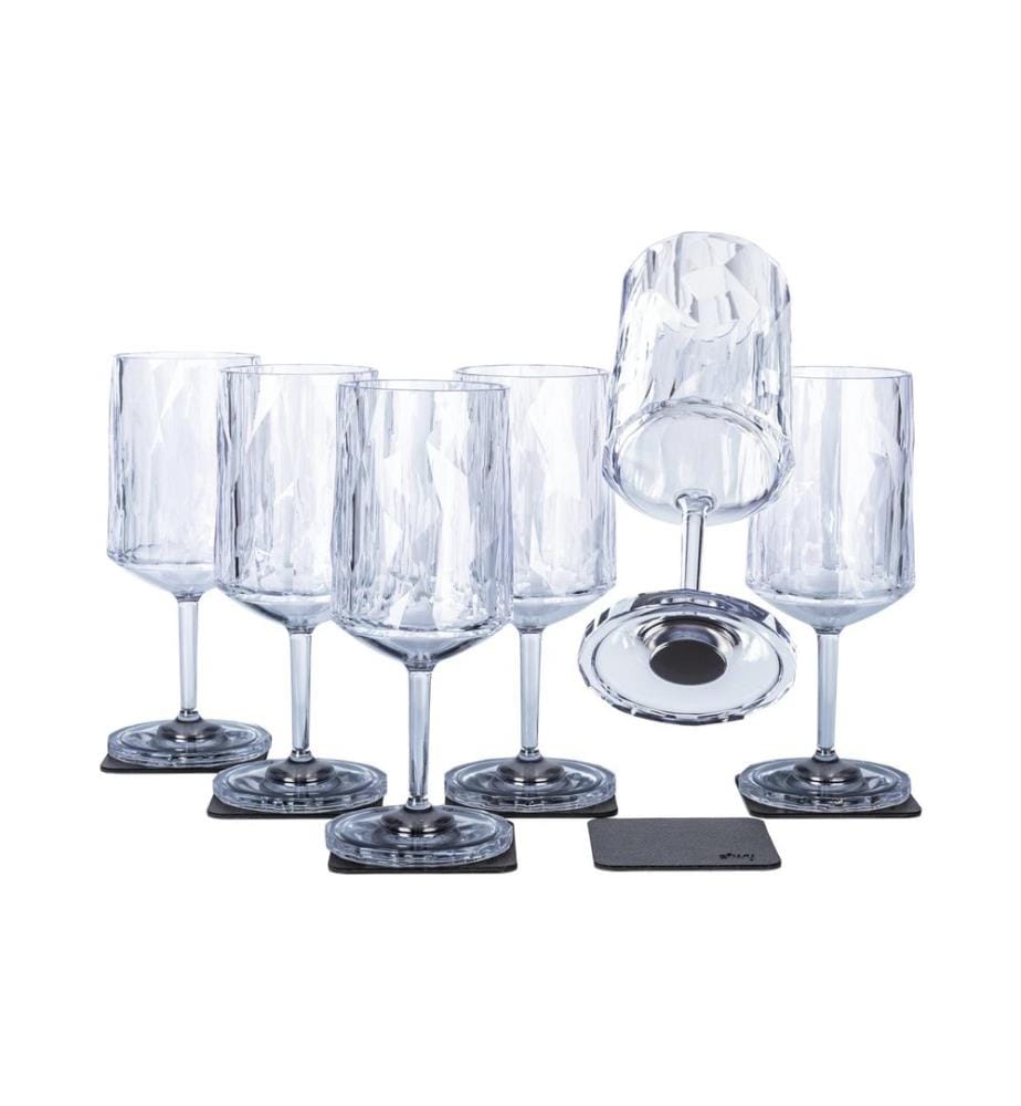 Silwy - Verres en plastique magnétiques, Lot de 6, 3 dl