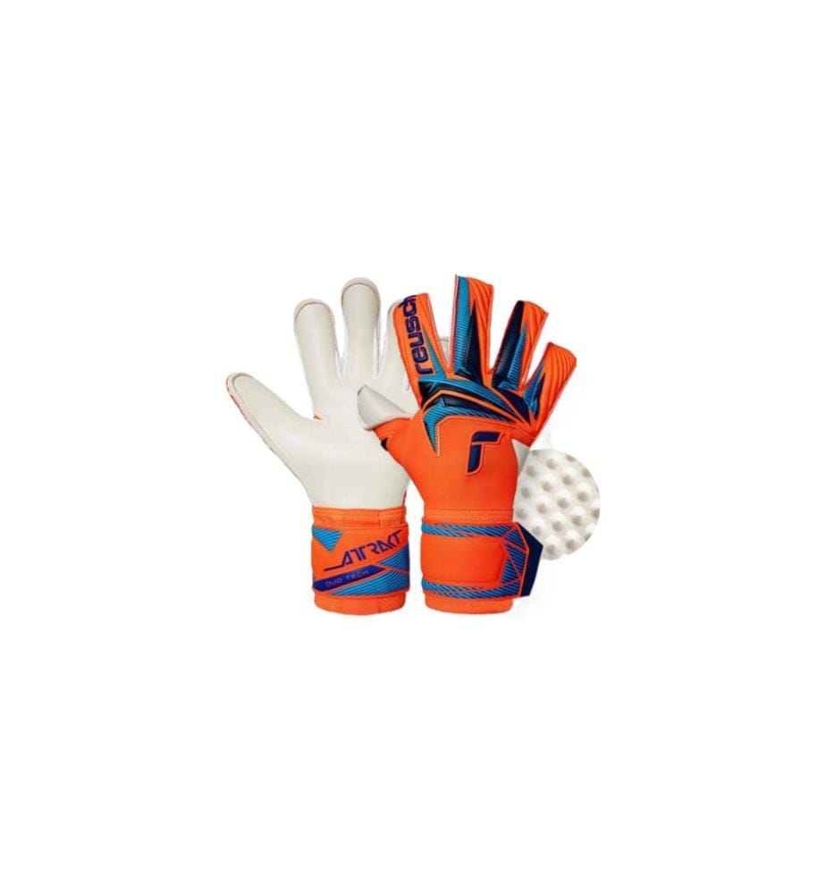 reusch - Attrakt Duo Evolution Taille: 9, Couleur: orange shocking/bleu