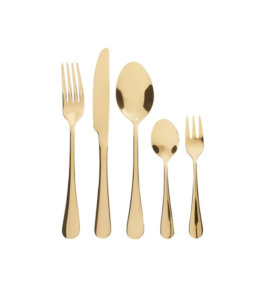 Set de 30 couverts FUSILLI Doré