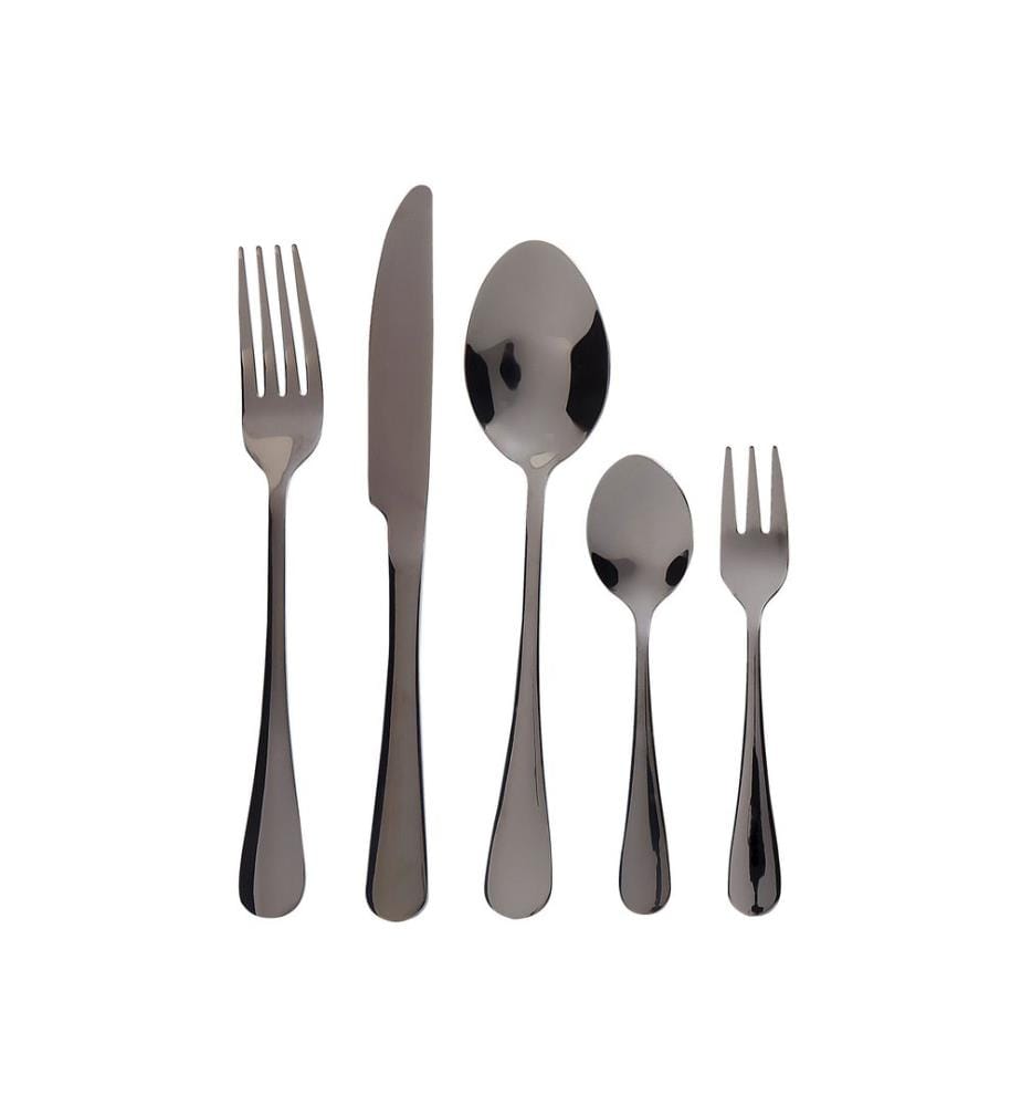 Set de 30 couverts FUSILLI Noir