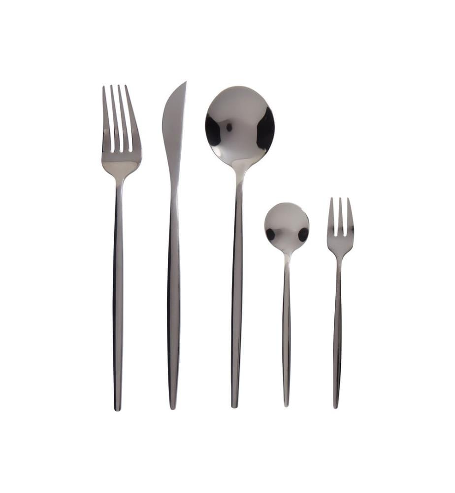 Set de 30 couverts RIGATONI Noir