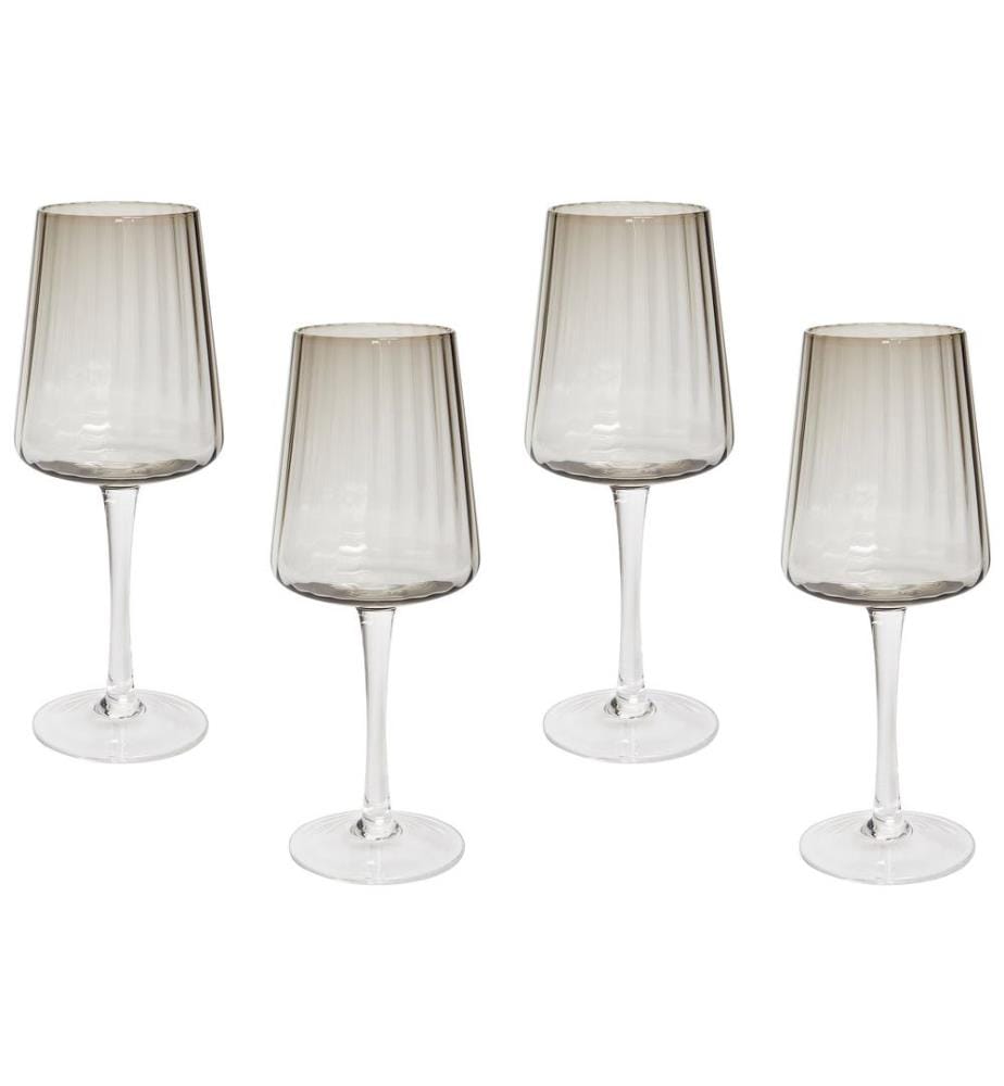 Lot de 4 verres à vin QUARTZ 360 ml Gris