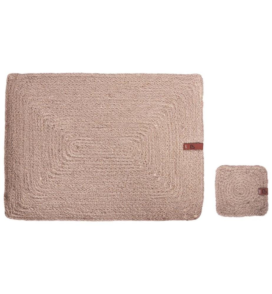 Ensemble sets de table et sous-verres SALTBUSH Jute Naturel