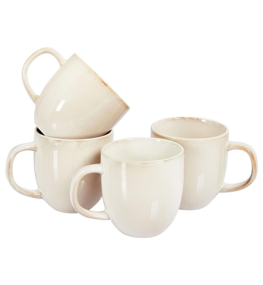 Set de 4 mugs GINSENG Grès Beige clair