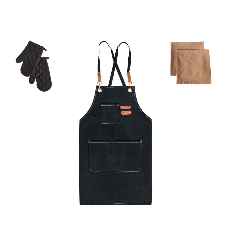 Set de textiles de cuisine RAPHANUS Noir