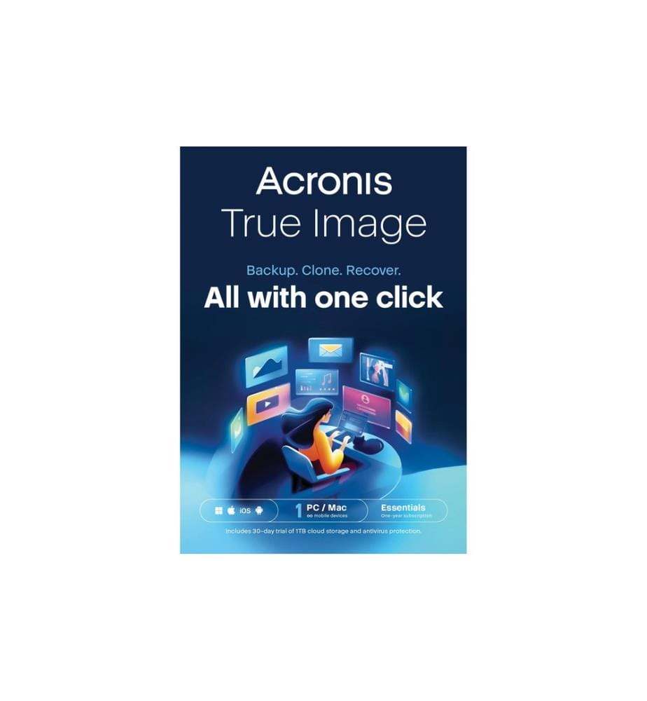 Acronis - True Image Essentials ESD, Abonnement 1 PC, 1 an