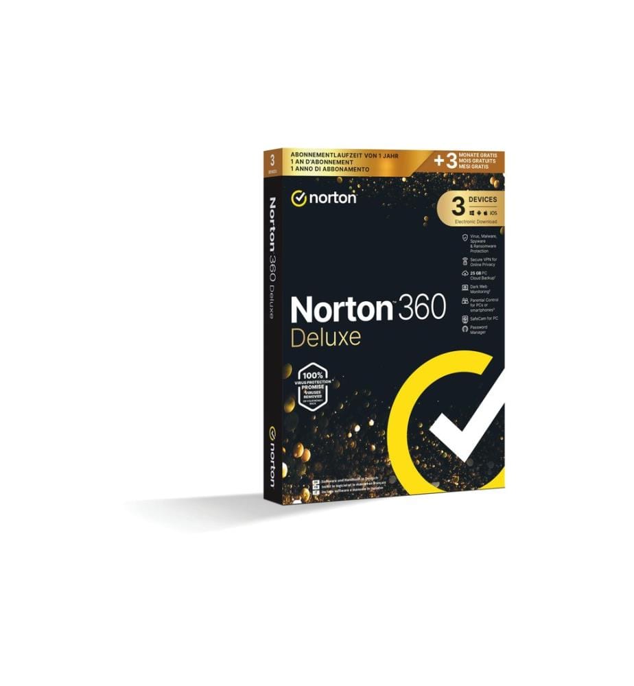 Norton - Norton - 360 Deluxe GOLD Ed. Boîte, 3 Appareil, 15 mois