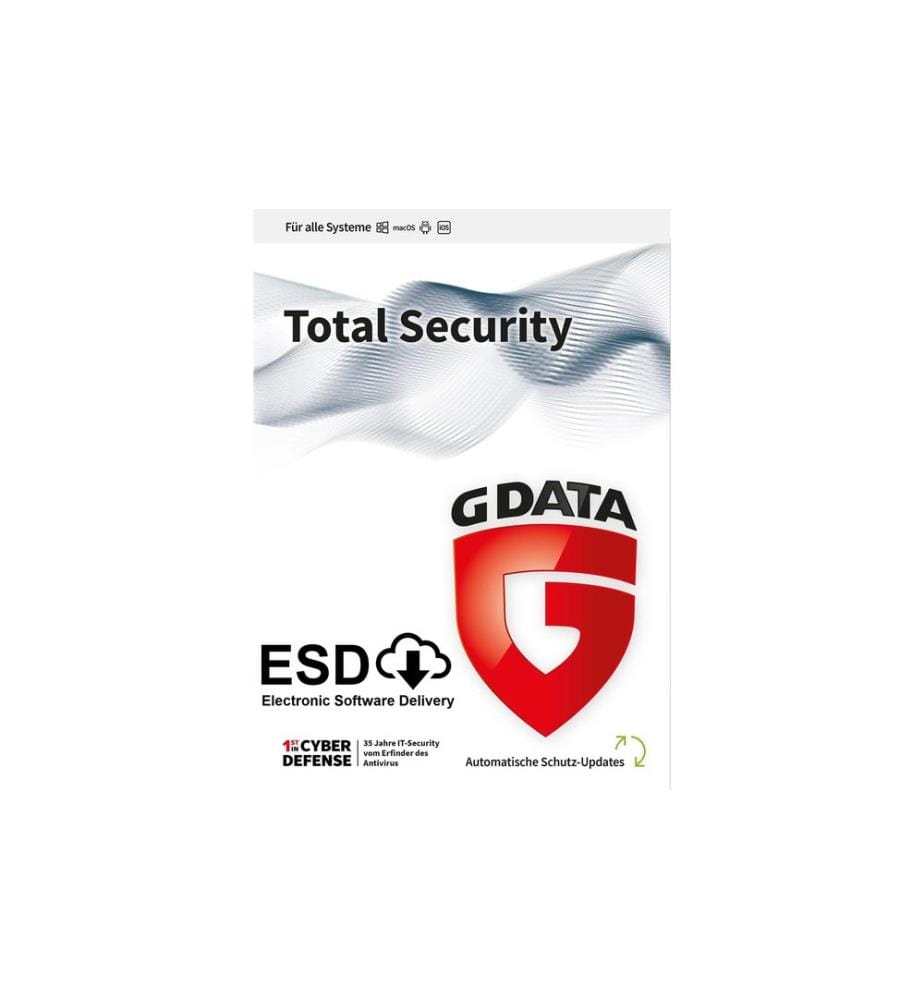 G DATA - Total Security ESD, Version complète, 10 utilisateurs, 1 an