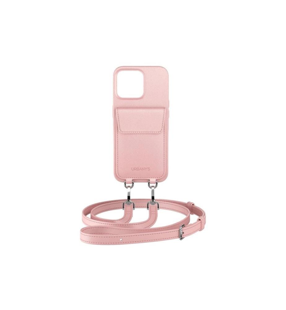 URBANY'S - Necklace Case Chaîne de téléphone portable+. iPhone 16 Pro Max Cotton Candy