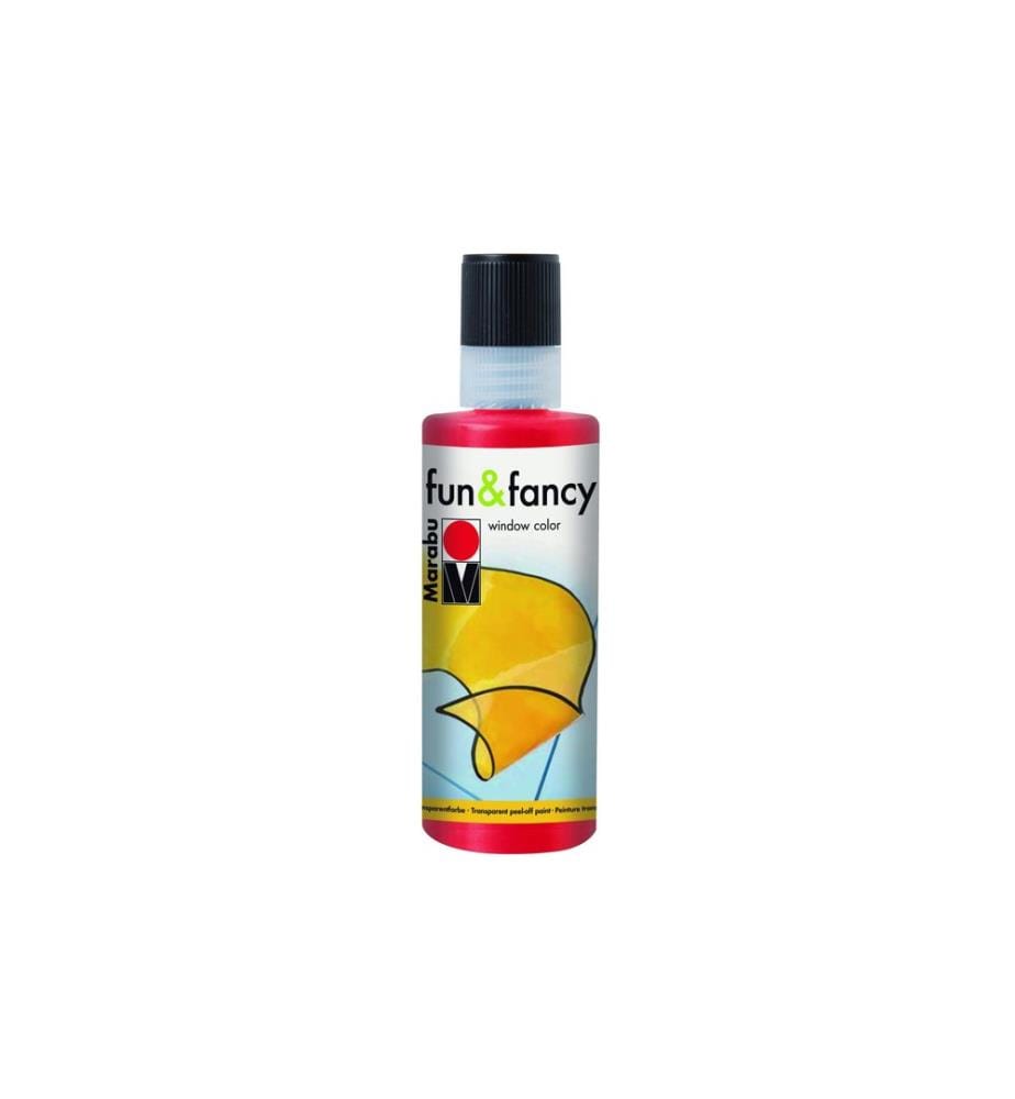 MARABU - Peinture pour fenêtre Fun & Fancy Window Color 80 ml, Rouge