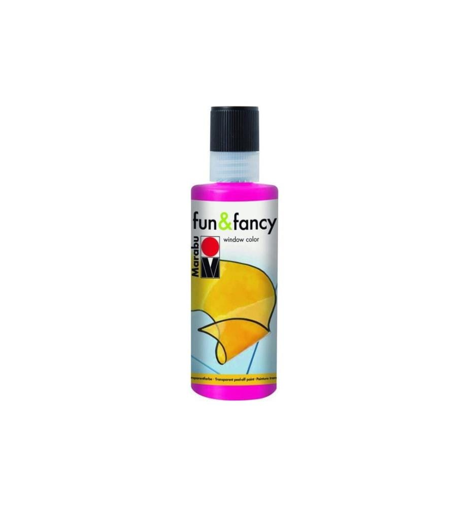 MARABU - Peinture pour fenêtre Fun & Fancy Window Color 80 ml, Fuchsia