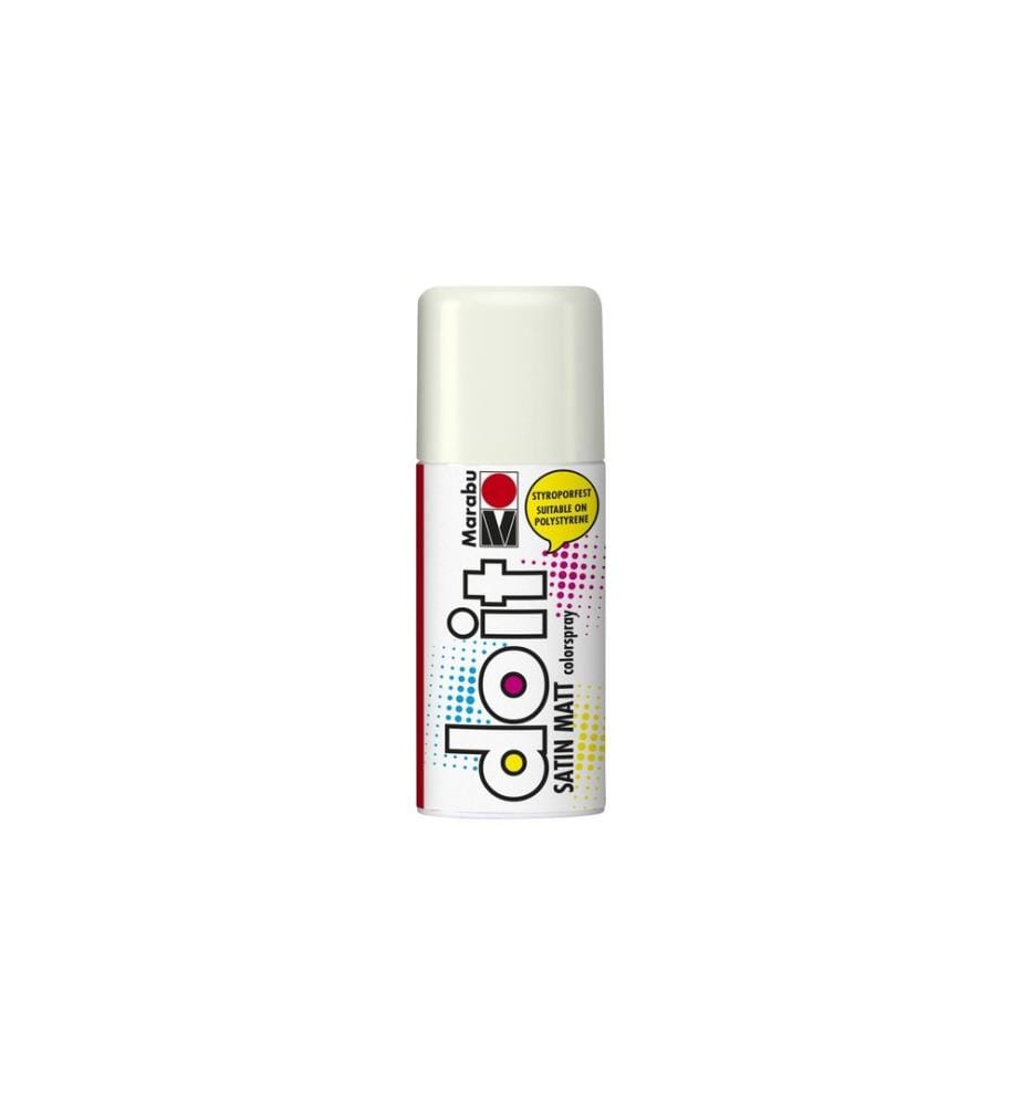 MARABU - Peinture aérosol do it Satin 150 ml, Blanc