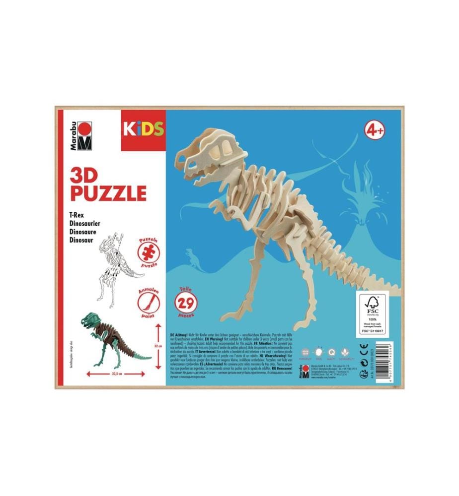 MARABU - Article en bois 3D Dinosaure