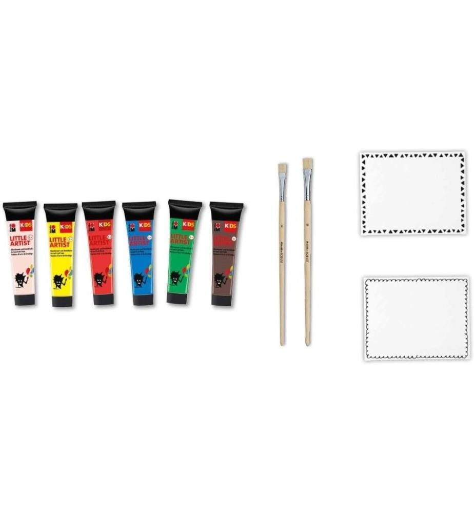 MARABU - Peinture pour bricolage Kids Little Artist Art Box 6 x 36 ml, 10 pièces