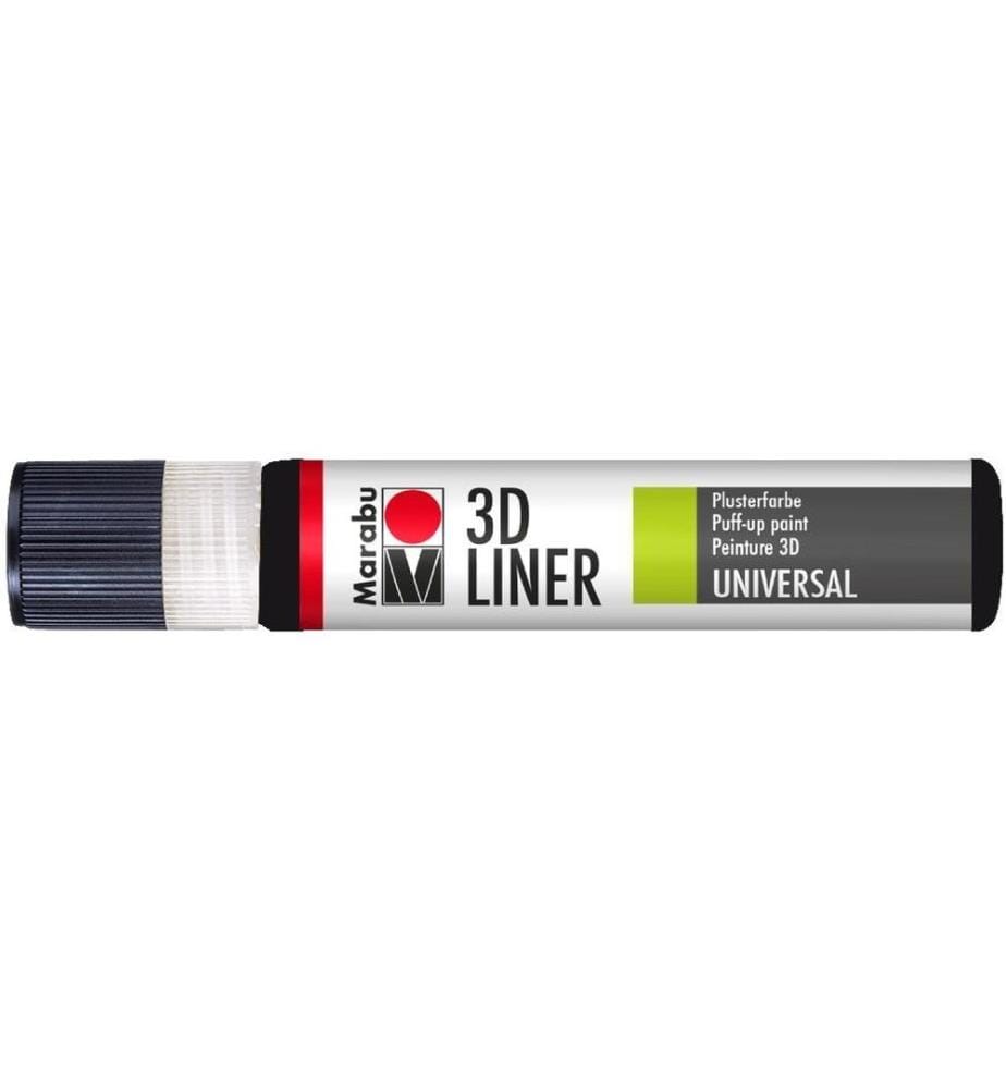 MARABU - Peinture pour textile 3D-Liner, 25 ml, noir