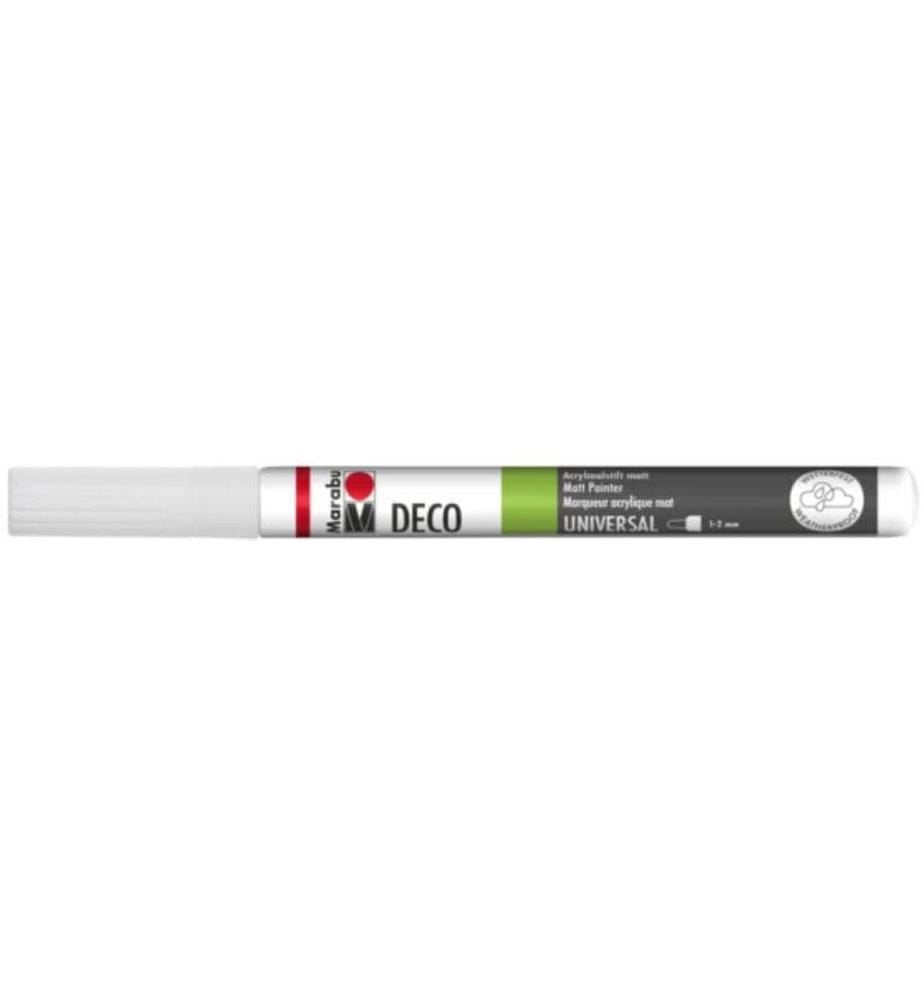 MARABU - Marqueur acrylique Deco Painter 1 - 2 mm, Blanc