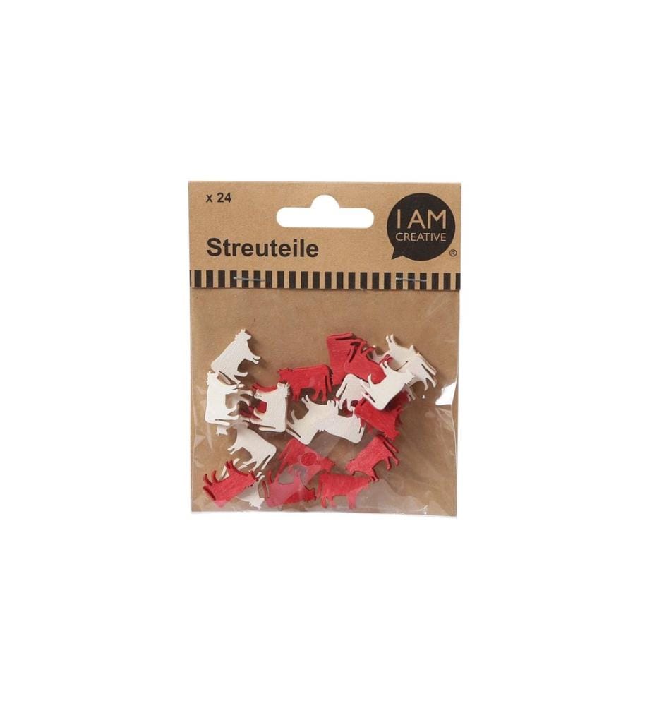 I AM CREATIVE - Décoration à éparpiller Vache 2 cm 24 pièces