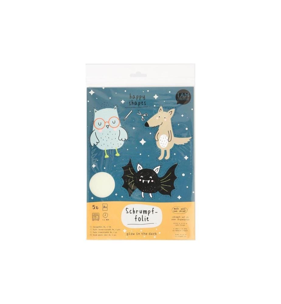I AM CREATIVE - Film rétractable Glow in the dark A4, 1 Pièce/s, Blanc