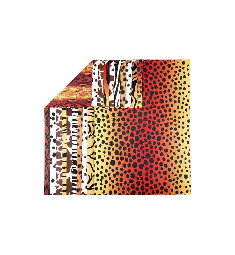 CREATIV COMPANY - Papier de bricolage Animal Print A4, 10 feuilles