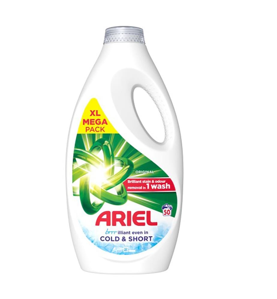 Lot de 4 Lessives liquides Ariel Original Froid & Rapide 50 lavages - 4 x 1,650 L