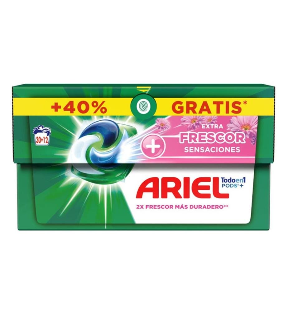 Lot de 4 Lessives Pods 903g Frescor Sensaciones - 30+12 42 Lavages