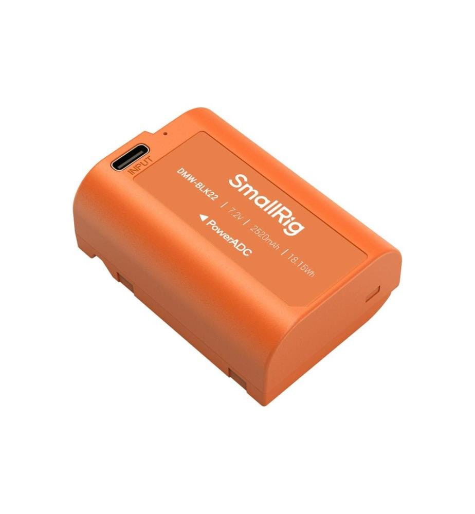 SMALLRIG - Batterie pour Appareils photo numérique DMW-BLK22 USB-C Orange