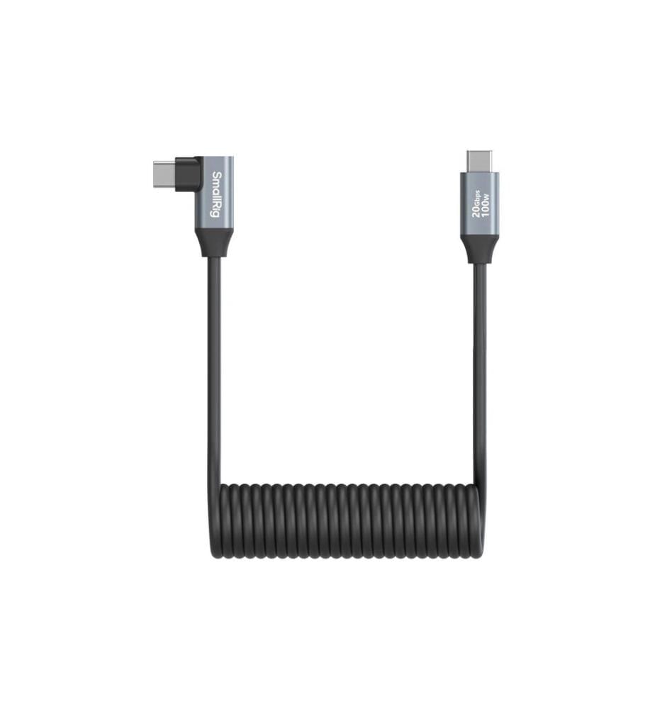 SMALLRIG - Câble USB-C Coiled Data Cable Droit sur coudé