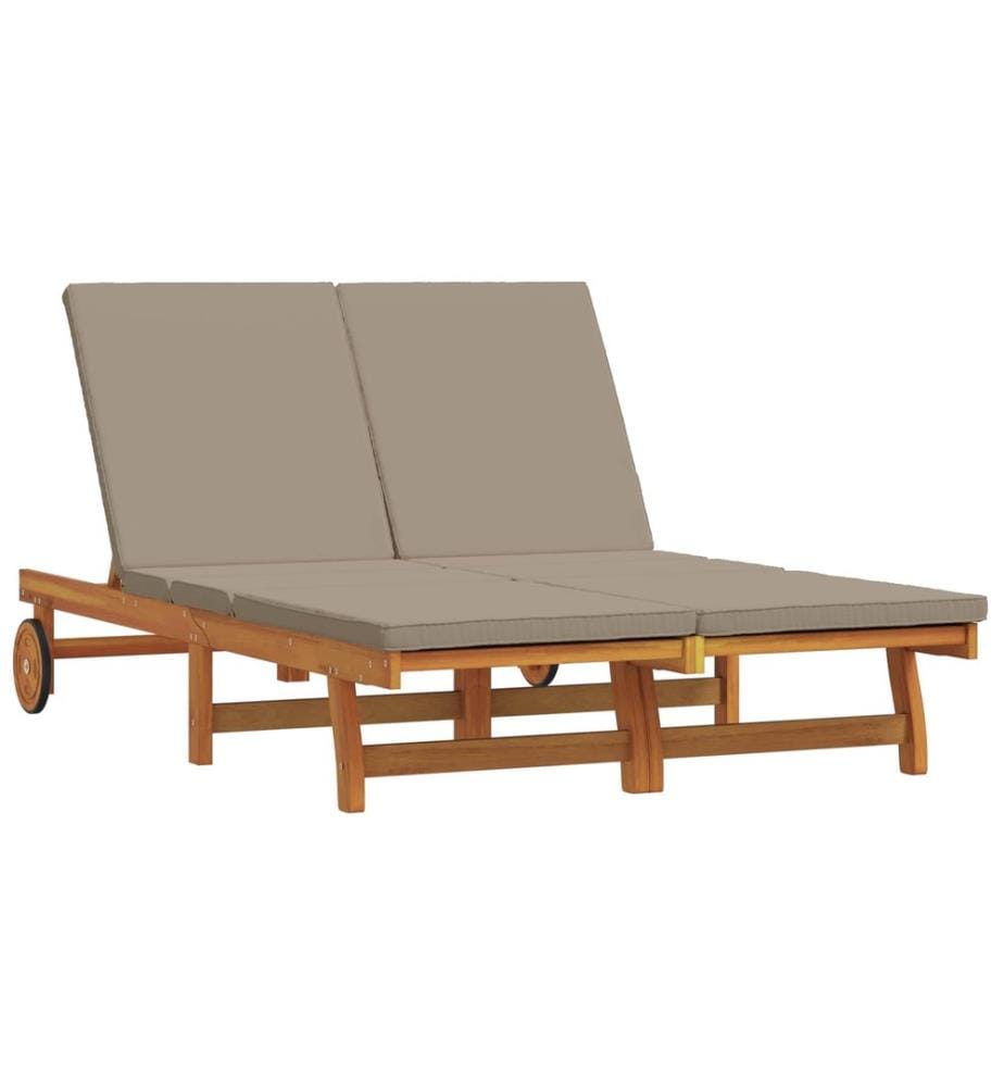 vidaXL Transat Marron 125 x 200 x 84 cm Bois d'Acacia Massif