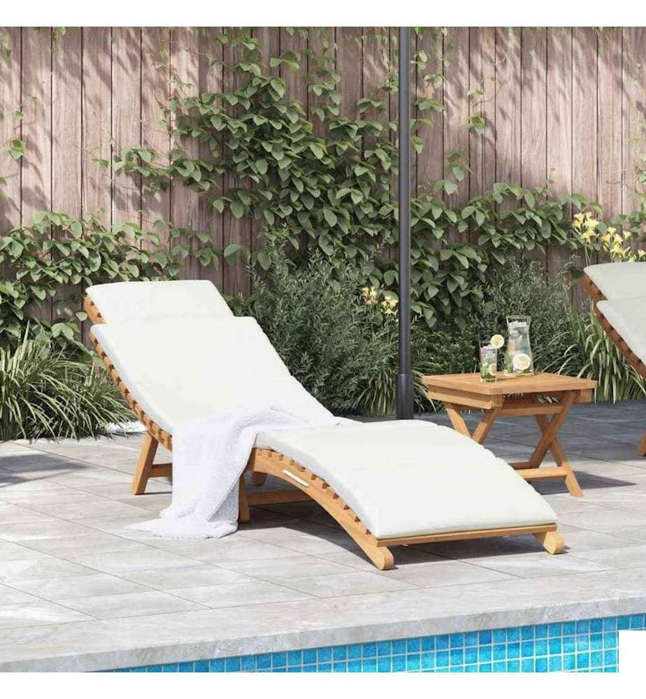 vidaXL Transat de jardin Marron 198 x 55 x 58,5 cm Bois de teck massif