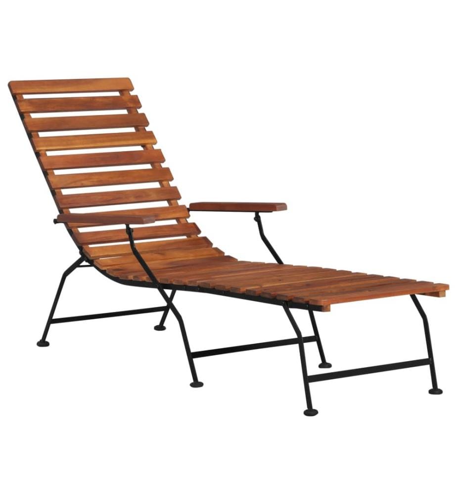 vidaXL Chaise de terrasse d'extérieur Bois d'acacia solide