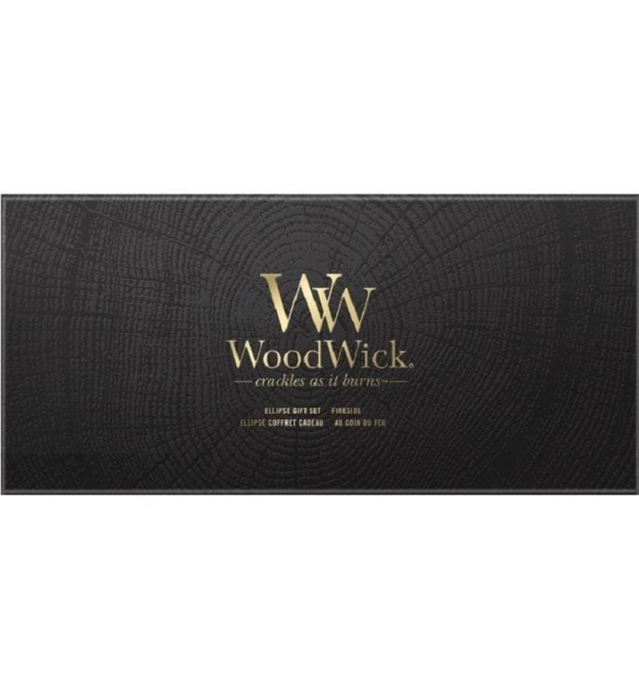 Woodwick - Bougie parfumée Boîte cadeau Fireside Ellipse