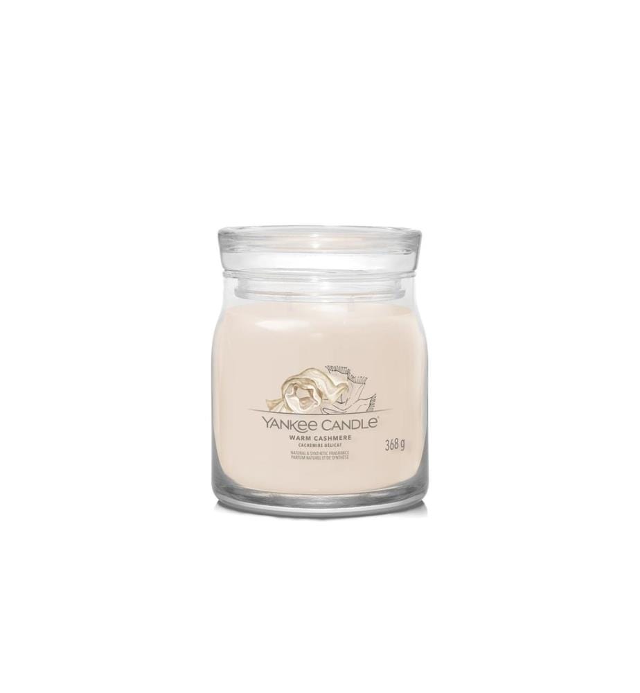 YANKEE CANDLE - Signature Bougie parfumée Warm Cashmere Signature Medium Jar