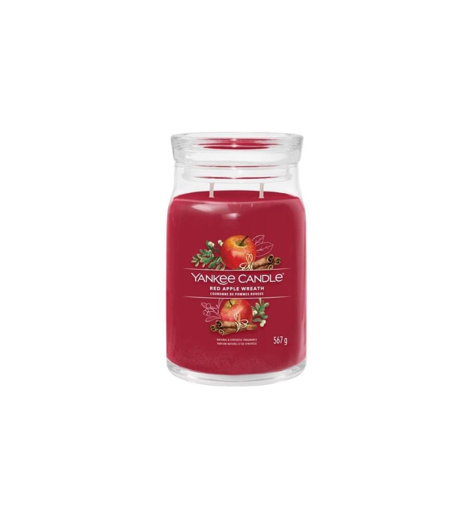 YANKEE CANDLE - Signature Bougie parfumée Red Apple Wreath Signature Large Jar