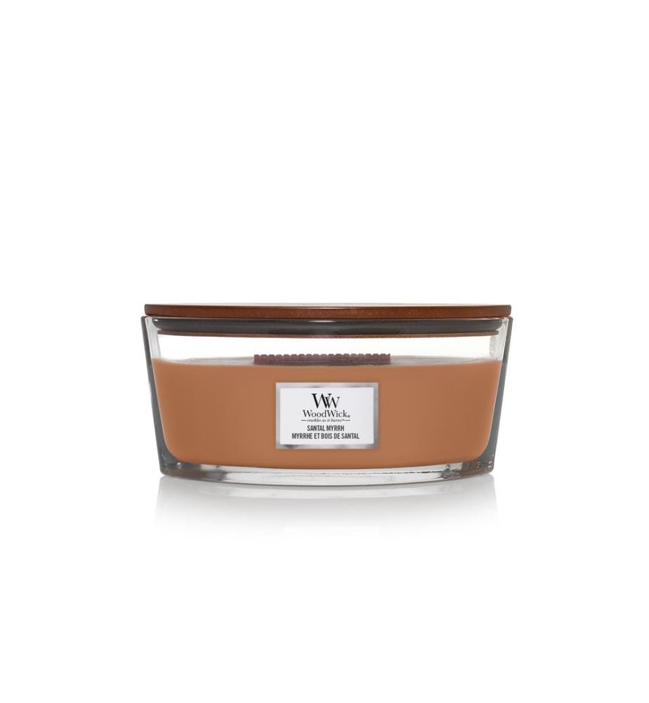 Woodwick - Bougie parfumée Santal Myrrh Ellipse