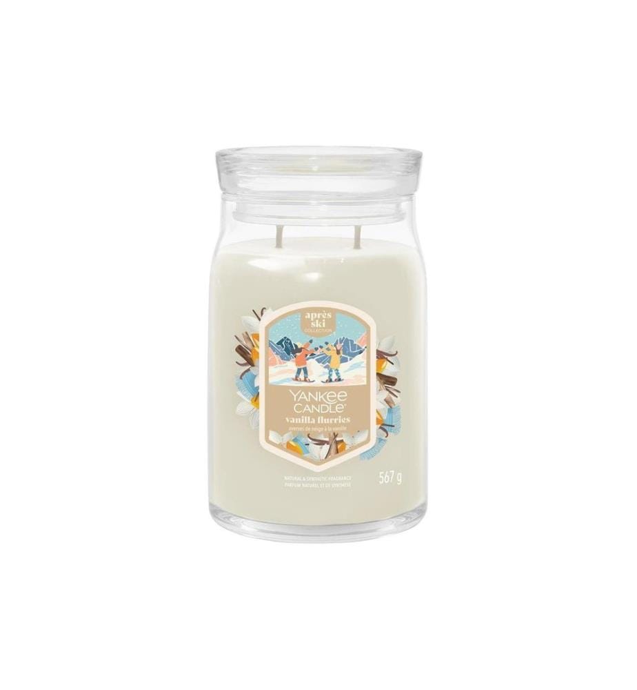 YANKEE CANDLE - Signature Bougie parfumée Vanilla Flurries Grand pot