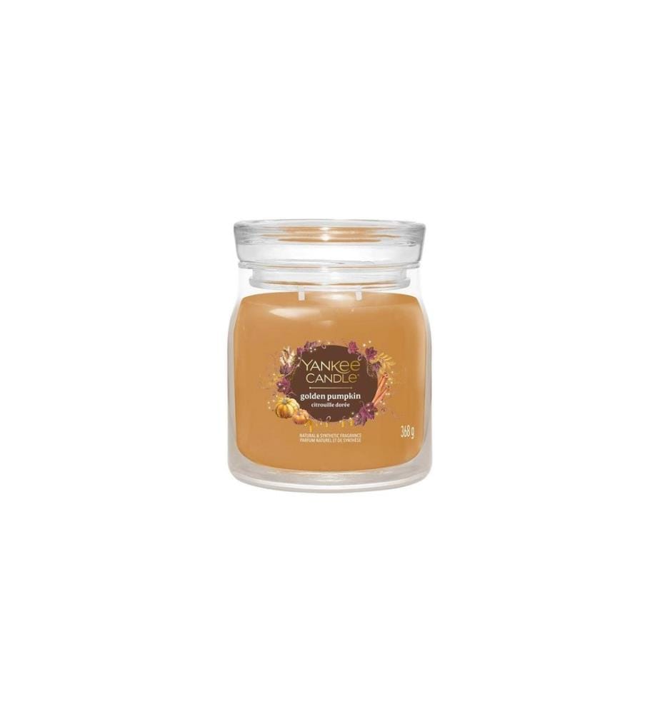 YANKEE CANDLE - Signature Bougie parfumée Golden Pumpkin Pot moyen