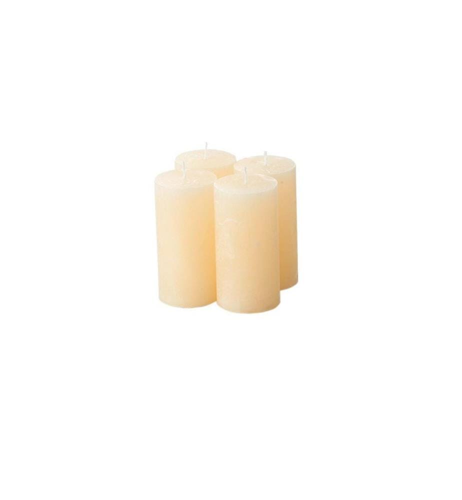 BALTHASAR - Bougie cylindrique Rustico Ecru, 4 pièces