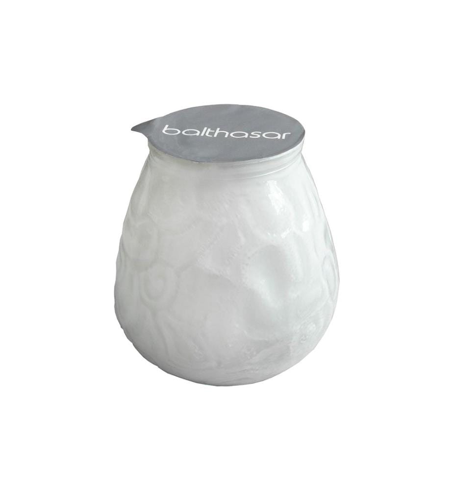 BALTHASAR - Bougie en verre 10 x 10,5 cm, Blanc