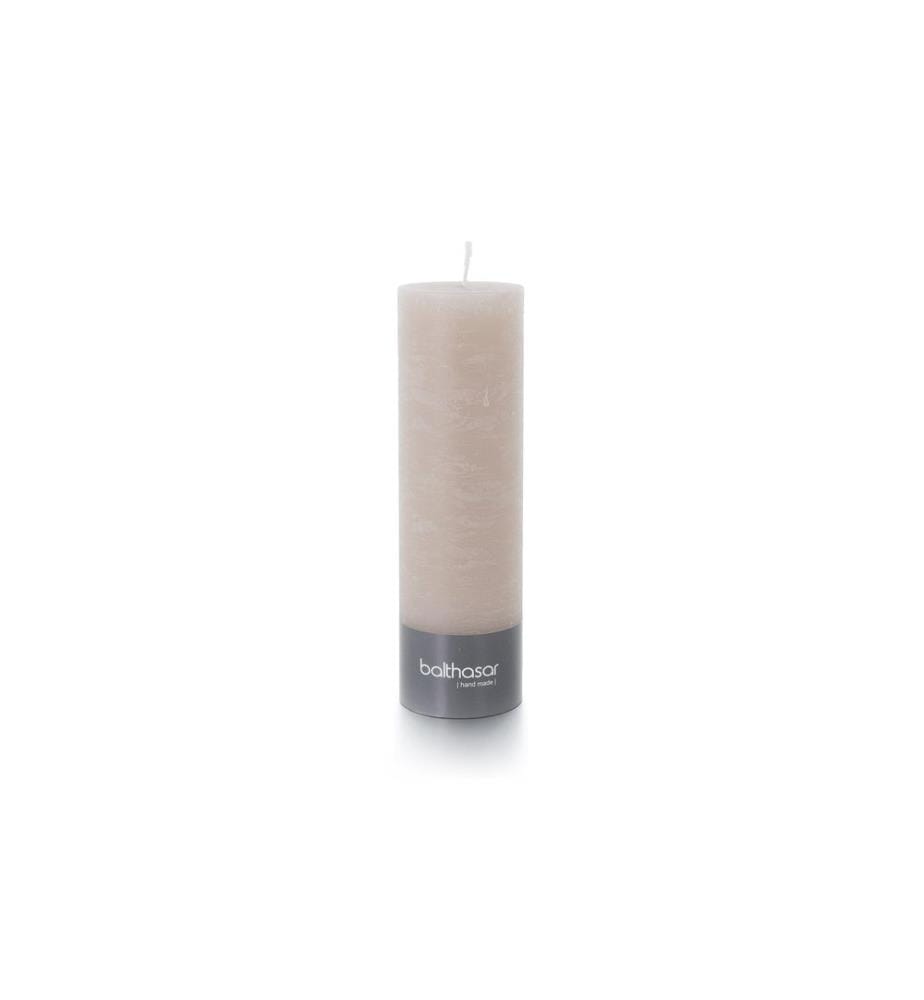 BALTHASAR - Bougie cylindrique Rustico 20 cm x 6 cm, Taupe
