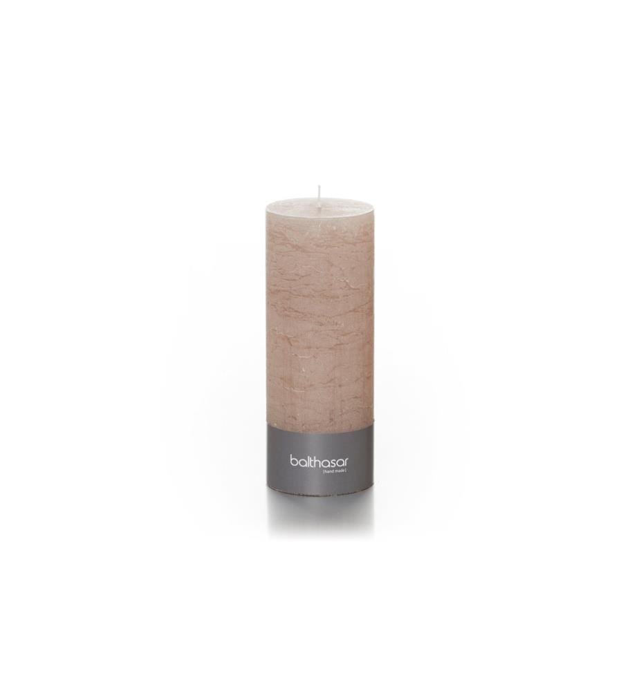 BALTHASAR - Bougie cylindrique Rustico 18 cm x 7 cm, Taupe