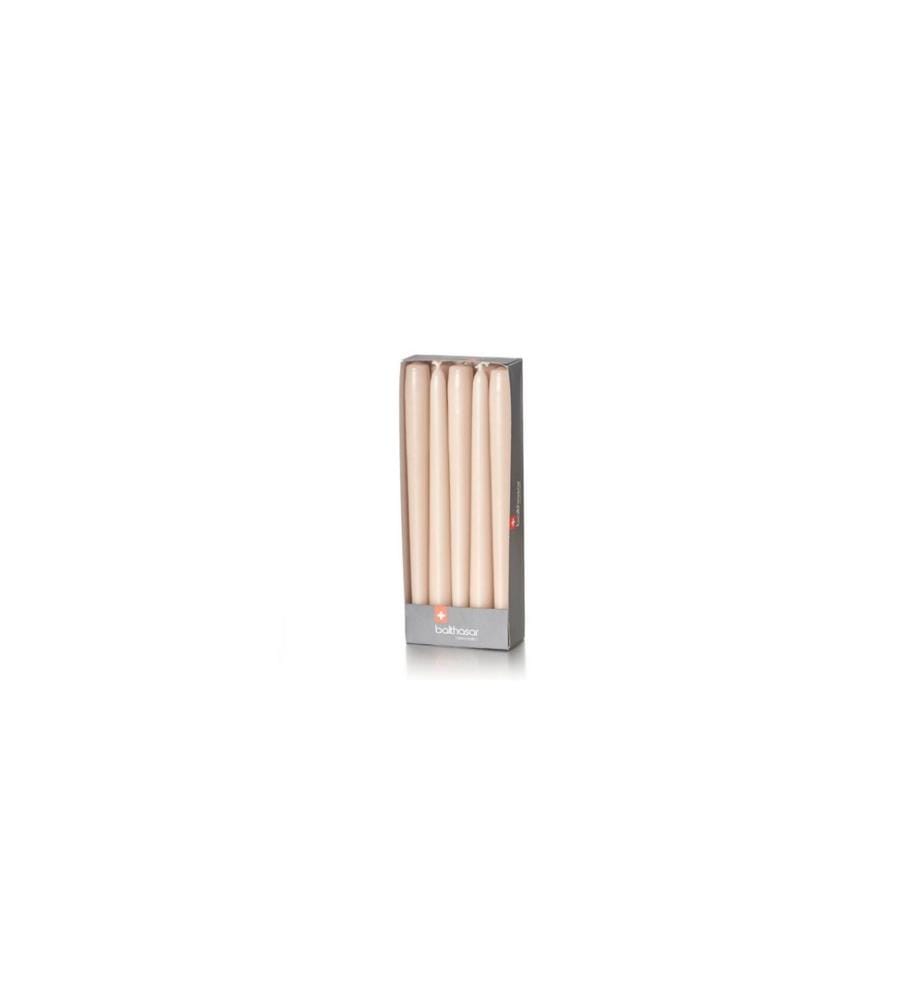 BALTHASAR - Bougie Etoile 24 cm x 2.2 cm, Taupe, 10 Pièce/s