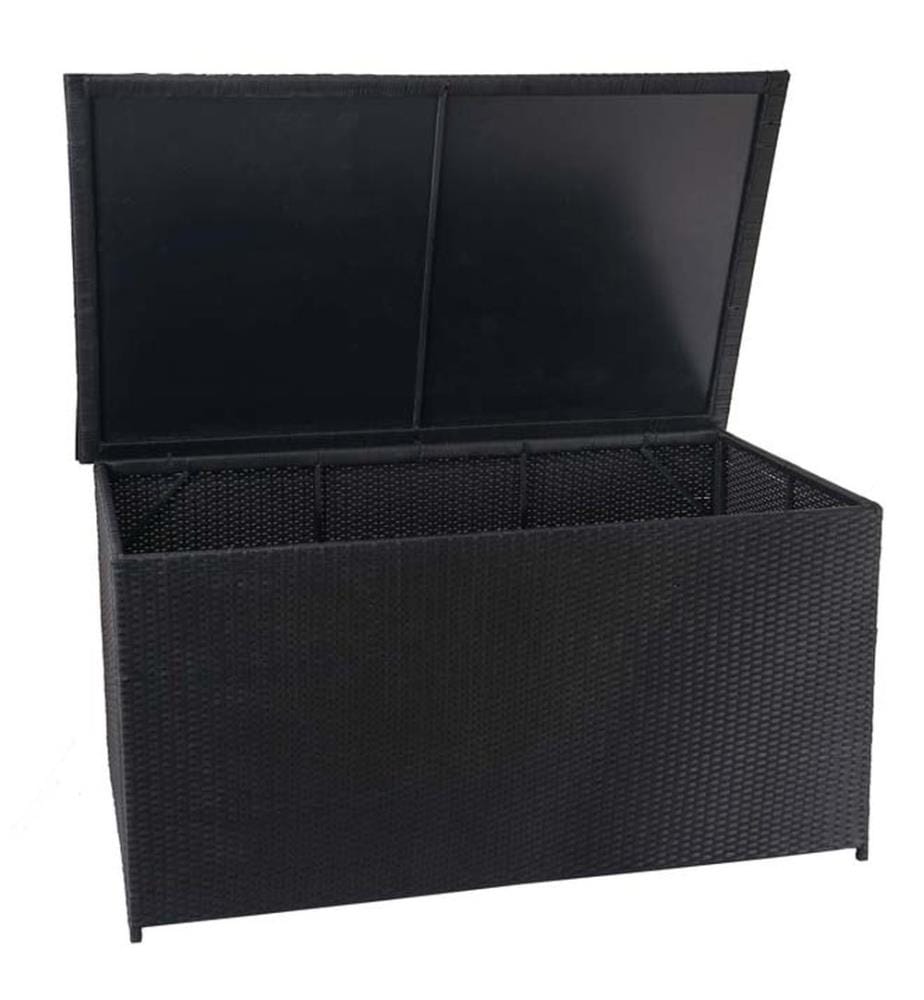 Poly-Rattan Box Basic noir 80x160x94 cm - 950l