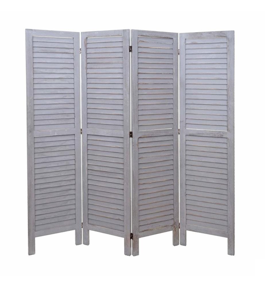 Paravent Shabby Chic 170x160 cm - gris foncé