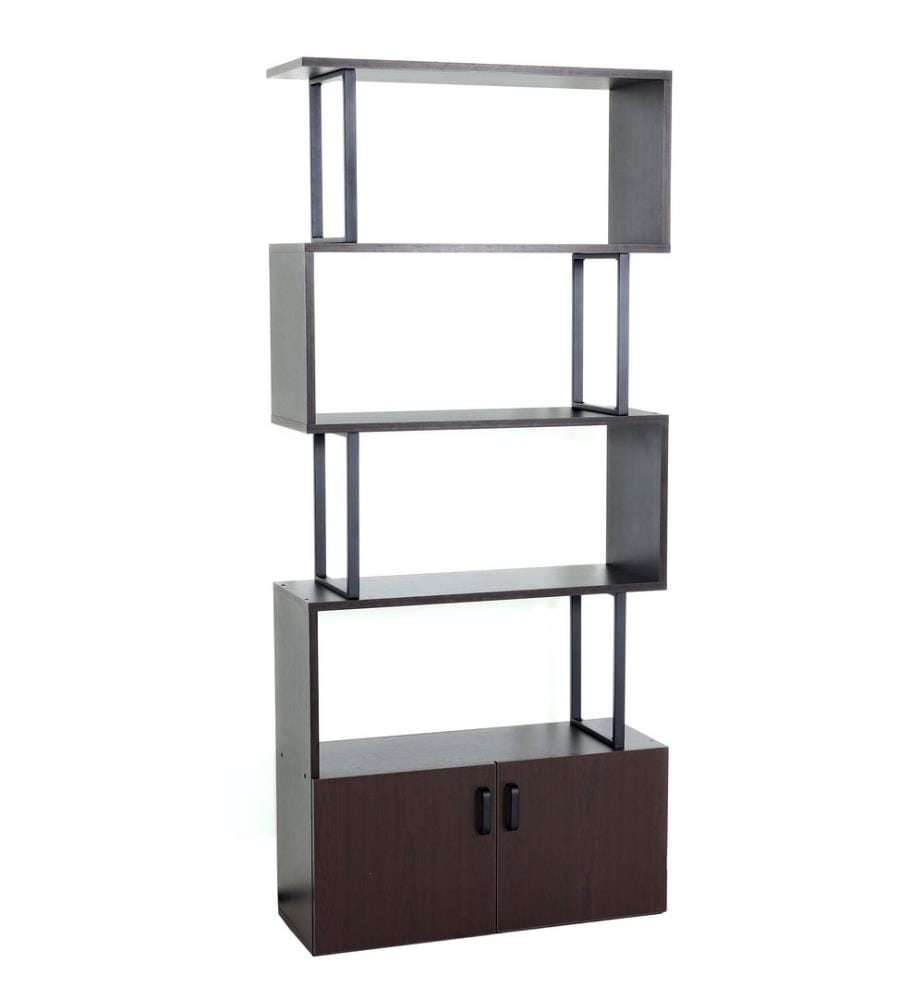 Bibliothèque JAM-A27 Étagère sur pied Séparation de pièce 183x80 cm brun foncé