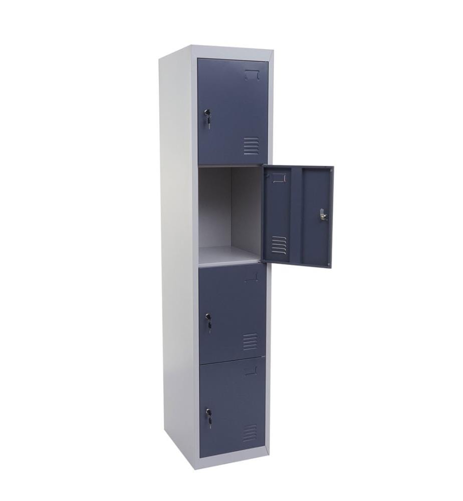 Casier Boston Vestiaire métal 180x38x45 cm bleu