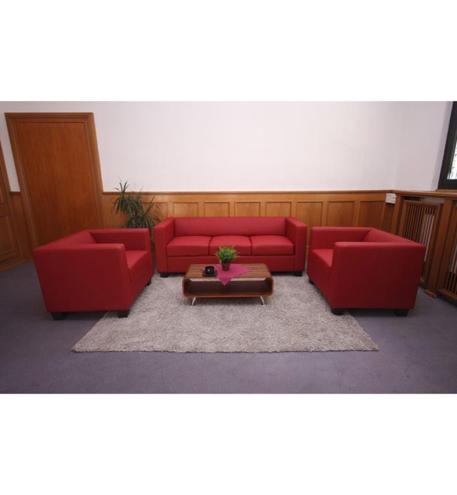 3-1-1 Ensemble de canapés Loungesofa Lille cuir