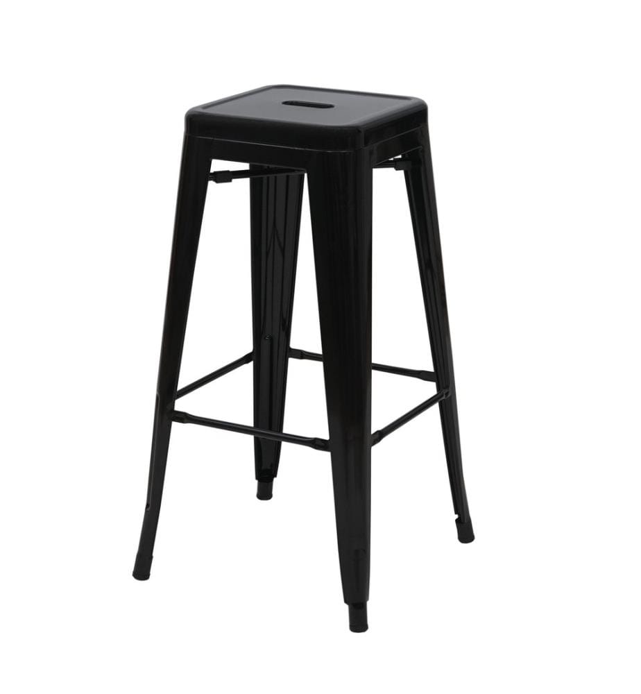 Tabouret de bar JAM-A73 empilable design industriel noir
