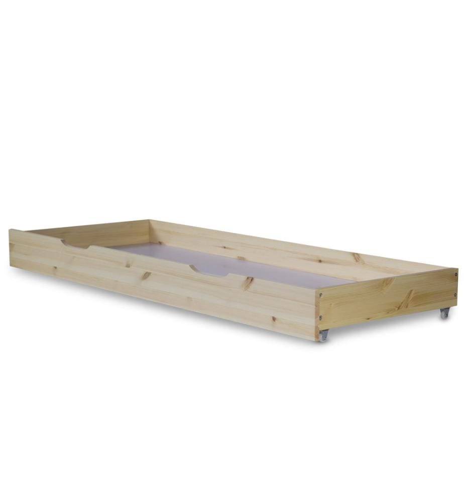 Tiroir de lit avec roulettes 173x63x16 cm Naturel